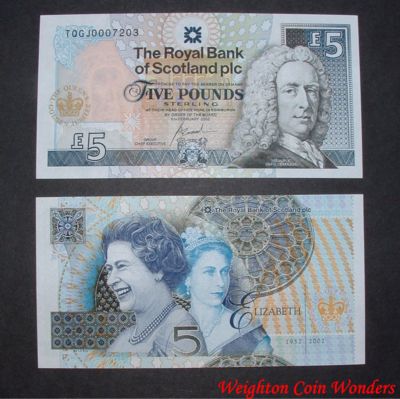 2002 Royal Bank of Scotland Plc £5 – QE II Golden Jubilee 2002 Royal Bank of Scotland Plc £5 – QE II Golden Jubilee